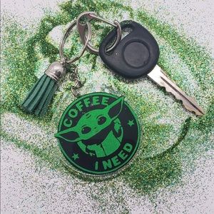 Baby yoda keychain